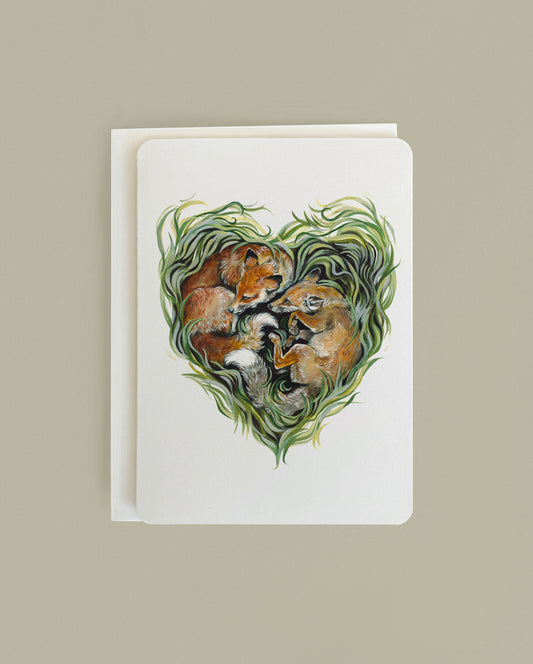 Foxes Nest - Greeting card